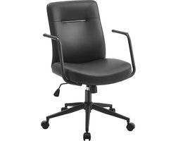 Comfortabele en Verstelbare Bureaustoel met Ergonomische Ondersteuning - Inktzwart – foto 4