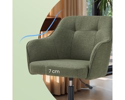 Ergonomische Bureaustoel met Comfortabele Stofbekleding - Groen – foto 3