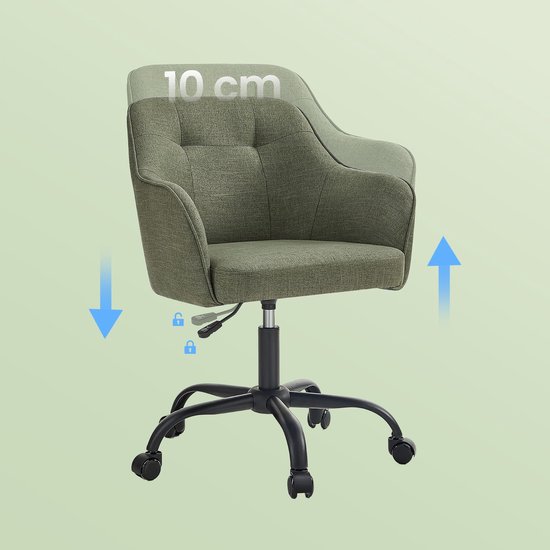 Ergonomische Bureaustoel met Comfortabele Stofbekleding - Groen – foto 5