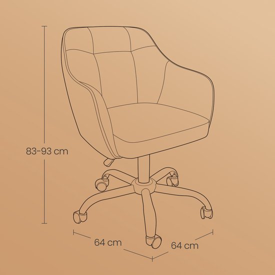 Ergonomische Bureaustoel met Zachte Sherpa Stof - Blauw – foto 1