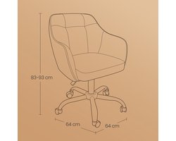 Ergonomische Bureaustoel met Zachte Sherpa Stof - Blauw – foto 2