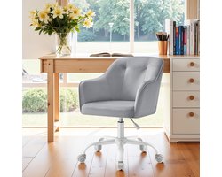 Comfortabele Bureaustoel met Fluweelbekleding - Verstelbaar & Ergonomisch – foto 1