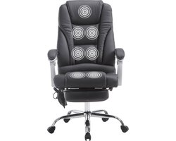 Ergonomische Bureaustoel met Massagefunctie - Zwart Kunstleer – foto 1