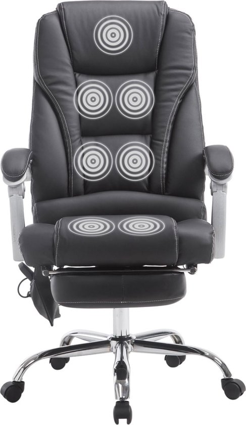 Ergonomische Bureaustoel met Massagefunctie - Zwart Kunstleer – foto 2