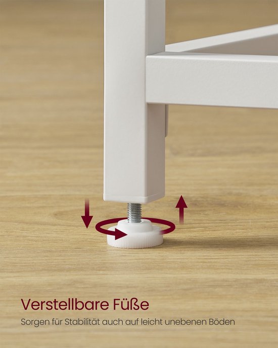 Elegant Wit Bureau - Industrieel Design met Ruim Werkblad – foto 5