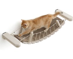 Luxe Kattenbrug voor Wandmontage met Zachte Stof – Stijlvol & Stevig – foto 1