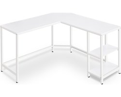Ruim Hoekbureau met Opbergplanken - Esdoornwit Werkplek – foto 6