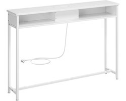 Witte Consoletafel met Geïntegreerde Stopcontacten voor Uw Hal of Woonkamer – foto 3