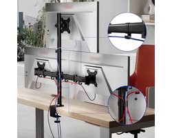 Ergonomische Monitorarm voor Drie Schermen - Zwart Staal – foto 3
