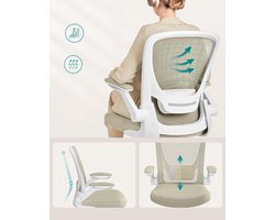 Ergonomische Bureaustoel - Comfortabel & Verstelbaar - Havermoutbeige – foto 1