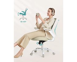 Ergonomische Bureaustoel - Comfortabel & Verstelbaar - Havermoutbeige – foto 3