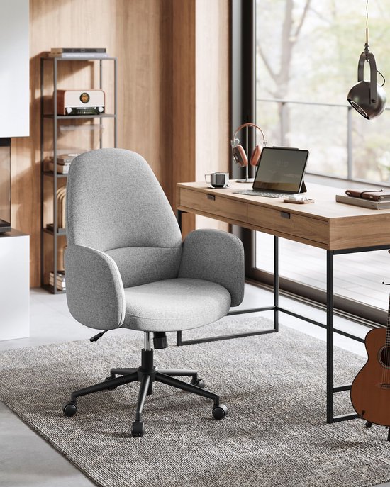 Ergonomische Draaistoel met Stoffen Bekleding en Verstelbare Hoogte – foto 5