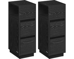 Elegante Zwarte Nachtkastjes Set met Lades - Compact Design – foto 6