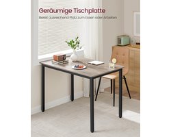 Eettafel - Stijlvol & Stevig Ontwerp - Greige Gemêleerd – foto 6