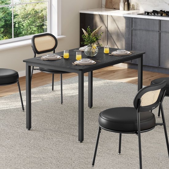 Elegante Eettafel - Strak Zwart Design - 70x110x77 cm – foto 1