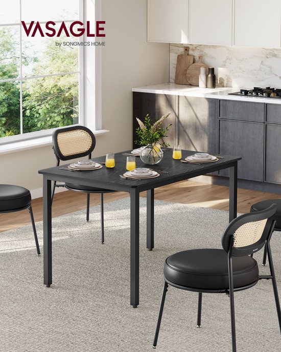 Elegante Eettafel - Strak Zwart Design - 70x110x77 cm – foto 5