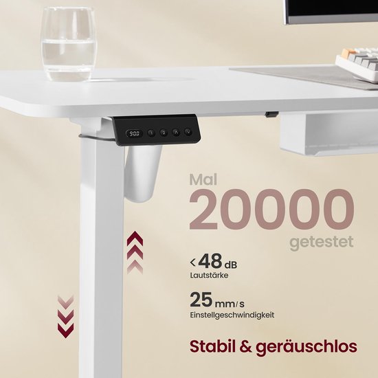 Elektrisch in Hoogte Verstelbaar Hoekbureau met Laadstation – foto 1