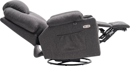 Elektrische Relaxfauteuil met Massage en Verwarming - Grijs – foto 3