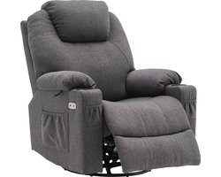 Elektrische Relaxfauteuil met Massage en Verwarming - Grijs – foto 6