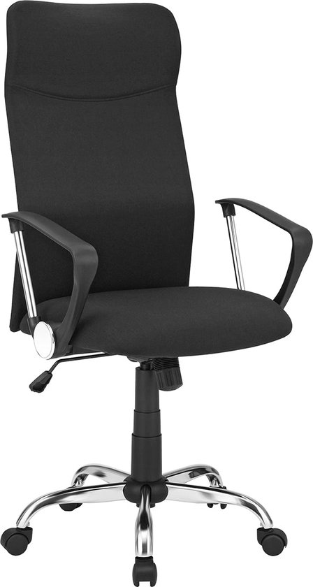 Ergonomische Bureaustoel met Comfortabele Zitting en Schommelfunctie Zwart – foto 5