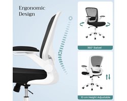 Ergonomische Bureaustoel met Verstelbare Lendensteun en Inklapbare Armleuningen – foto 3