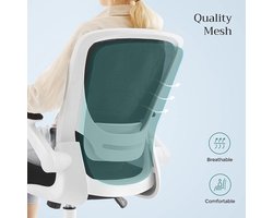 Ergonomische Bureaustoel met Verstelbare Lendensteun en Inklapbare Armleuningen – foto 5