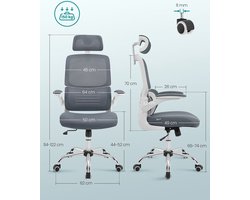 Ergonomische Bureaustoel met Dynamische Rugsteun en Verstelbare Hoofdsteun – foto 4