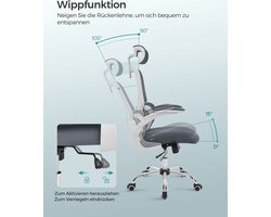 Ergonomische Bureaustoel met Dynamische Rugsteun en Verstelbare Hoofdsteun – foto 5