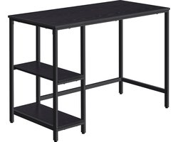 Veelzijdig Bureau met Ruim Werkblad en Stalen Poten - 100 x 50 cm - Zwart – foto 1