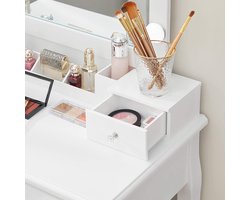 Luxe Kaptafel met Verlichte Spiegel en Comfortabele Kruk – foto 4