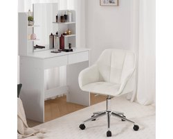 Comfortabele Ergonomische Bureaustoel van Fluweel - Verstelbaar en Draaibaar – foto 4