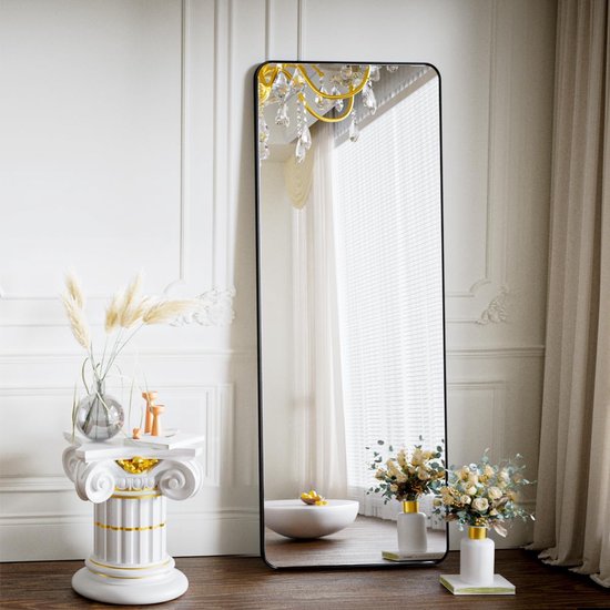 Elegante Staande Spiegel met Afgeronde Hoeken - Full-Body 160 x 40 cm – foto 1