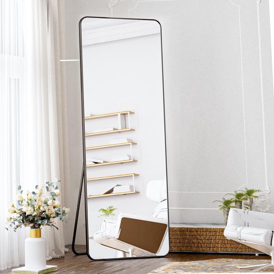 Elegante Staande Spiegel met Afgeronde Hoeken - Full-Body 160 x 40 cm – foto 3