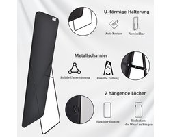 Elegante Staande Spiegel met Afgeronde Hoeken - Full-Body 160 x 40 cm – foto 6