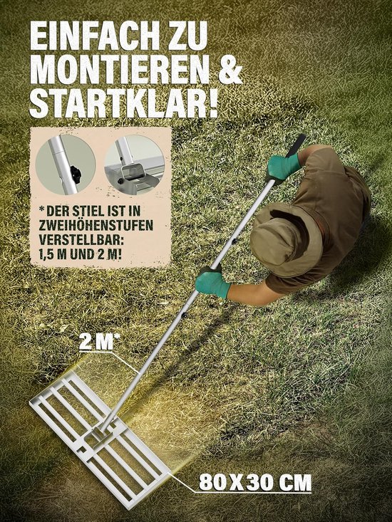 Graszoden Egaliseerhark - Voor een perfect vlak gazon – foto 1