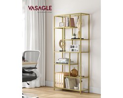 Luxe Displayrek met Gehard Glas en Stalen Frame Goud – foto 5