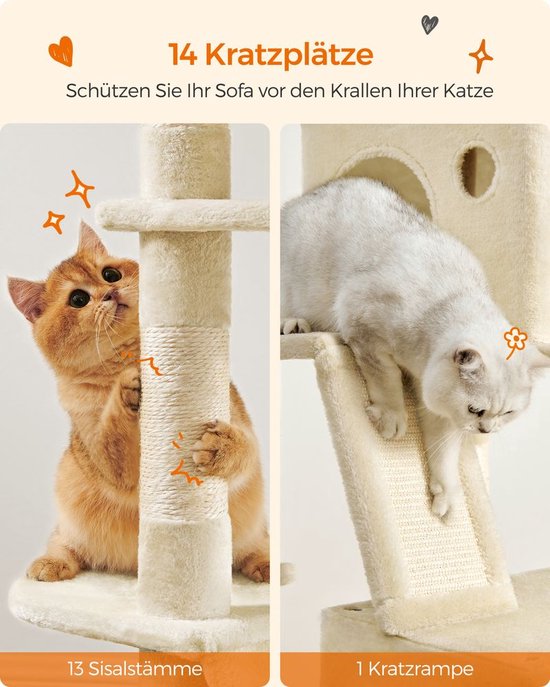 Luxe Kattenboom met Meerdere Niveaus - Beige – foto 1
