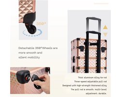 Veelzijdige 3-in-1 Make-up Trolley Koffer met Stille Wielen - Blauw – foto 3
