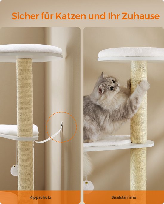 Grote Krabpaal met Comfortabele Ligplaatsen en Speelopties voor Katten – foto 3