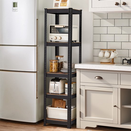 Veelzijdige Industriële Stellingkast - Set van 2 - Metaal en MDF - 150 cm – foto 2