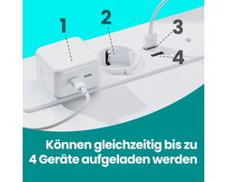 Elegant Nachtkastje met Geïntegreerd Laadstation - Zwart – foto 6