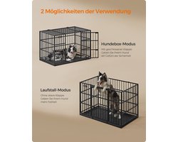 Robuuste Hondenkooi van Staal met Uitneembare Bodembak - 107 x 70 x 75 cm – foto 6