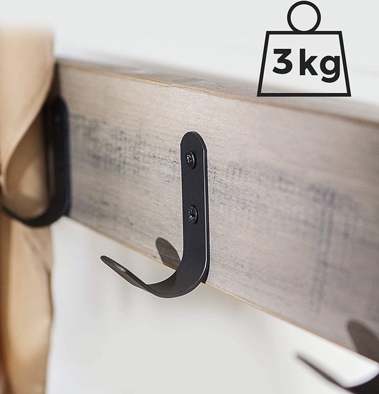 Elegant Garderoberek met Schoenenbank en 9 Haken - Multifunctioneel Halmeubel – foto 1
