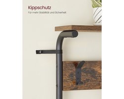 Garderoberek met 5 haken en schoenenopberger - Industrieel design – foto 4