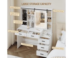Luxe Kaptafel met Verstelbare LED-Verlichting en Royale Opbergruimte – foto 4