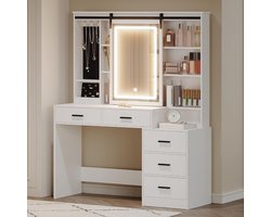 Luxe Kaptafel met Verstelbare LED-Verlichting en Royale Opbergruimte – foto 6
