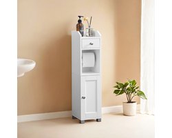 Compacte Opbergkast met Toiletrolhouder - Wit MDF – foto 3
