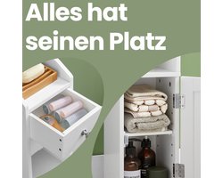 Compacte Opbergkast met Toiletrolhouder - Wit MDF – foto 5