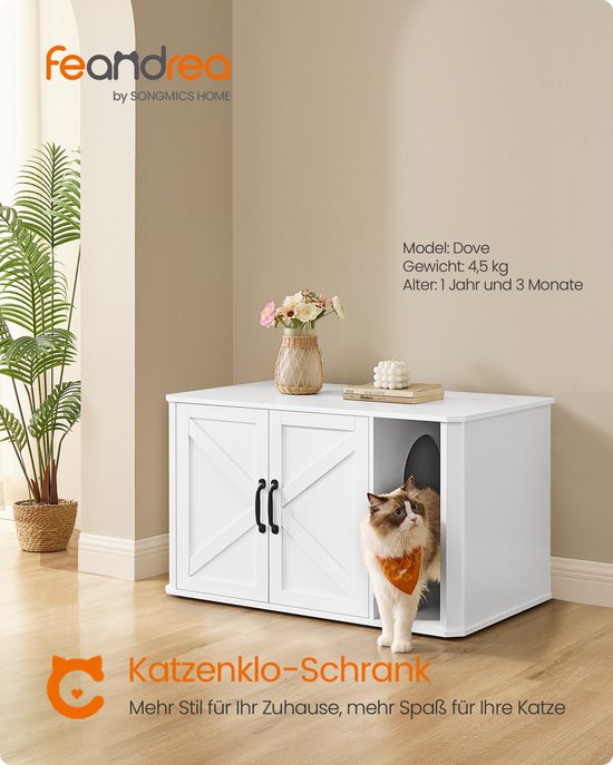 Stijlvol Kattenhuis met Multifunctioneel Design - Wit – foto 1