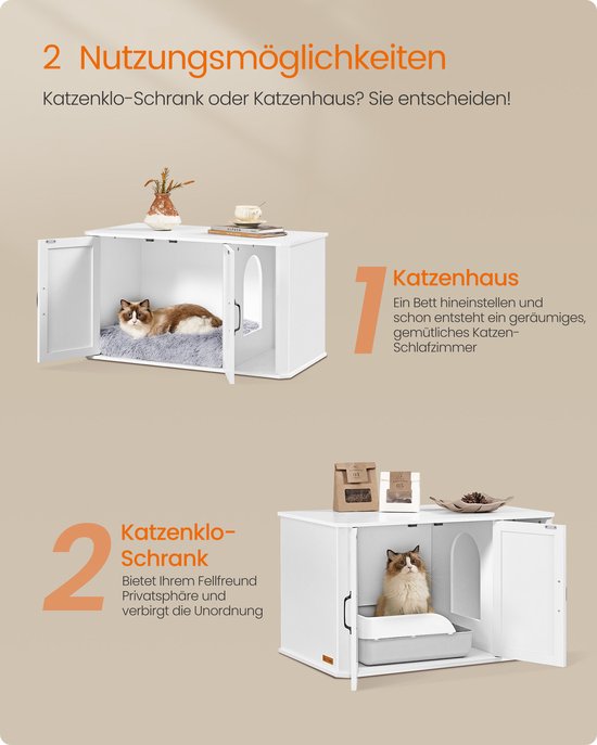 Stijlvol Kattenhuis met Multifunctioneel Design - Wit – foto 5